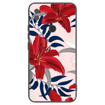 Picasee silikonový černý obal pro Xiaomi Redmi Note 7 - Red Lily