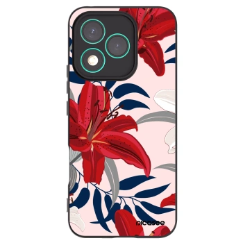 Picasee silikonový černý obal pro Honor 400 Lite 5G - Red Lily