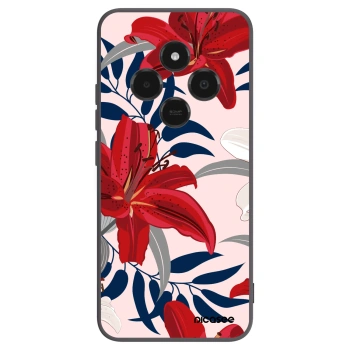 Picasee silikonový černý obal pro Xiaomi Poco C75 - Red Lily