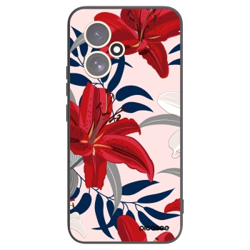 Picasee silikonový černý obal pro Honor 400 5G - Red Lily