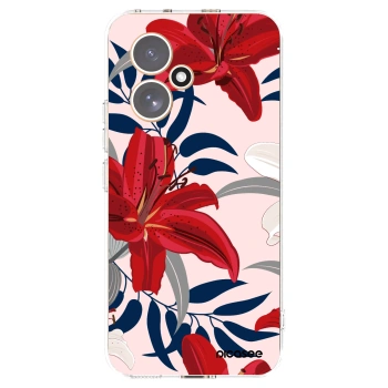 Picasee silikonový průhledný obal pro Honor 400 5G - Red Lily