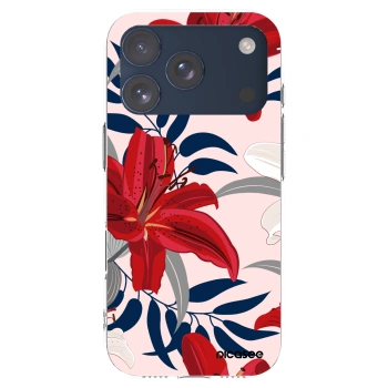 Picasee silikonový průhledný obal pro Apple iPhone 17 Pro - Red Lily