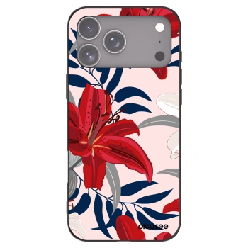 Picasee silikonový černý obal pro Apple iPhone 17 Pro Max - Red Lily