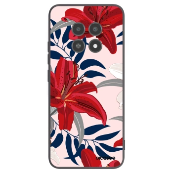 Picasee silikonový černý obal pro Realme 12X - Red Lily