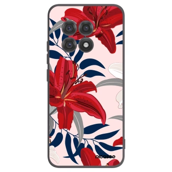 Picasee silikonový černý obal pro OnePlus 13R 5G - Red Lily