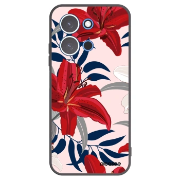 Picasee silikonový černý obal pro Xiaomi Redmi 15C 4G - Red Lily