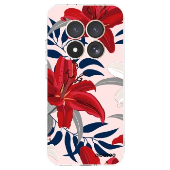 Picasee silikonový průhledný obal pro Xiaomi Redmi Note 15 Pro 4G - Red Lily