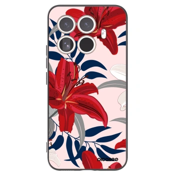 Picasee silikonový černý obal pro Xiaomi 15T Pro - Red Lily