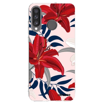 Picasee silikonový průhledný obal pro Huawei P30 Lite - Red Lily