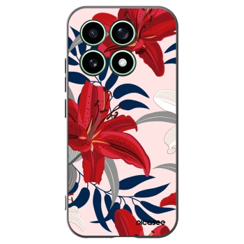 Picasee silikonový černý obal pro Xiaomi 17 - Red Lily