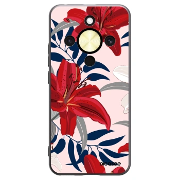 Picasee silikonový černý obal pro Honor Magic8 Lite 5G - Red Lily