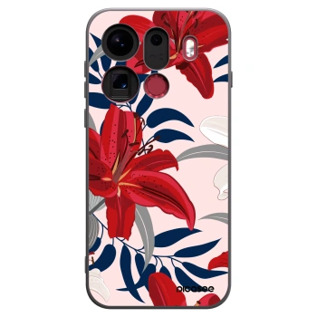 Picasee silikonový černý obal pro OPPO Find X9 Pro - Red Lily