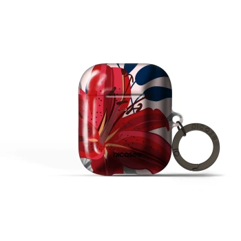 Obal pro Apple AirPods 1 - Red Lily