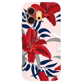 Picasee silikonový černý obal pro Honor 600 - Red Lily