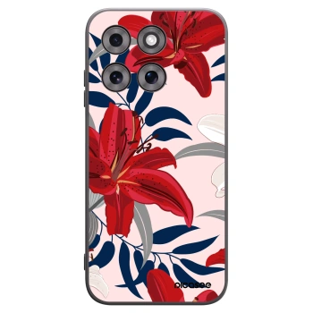 Picasee silikonový černý obal pro Motorola Moto G77 - Red Lily