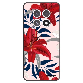 Picasee silikonový černý obal pro Xiaomi Redmi Note 15 5G - Red Lily