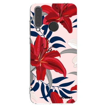 Picasee silikonový průhledný obal pro Honor 20 Lite - Red Lily