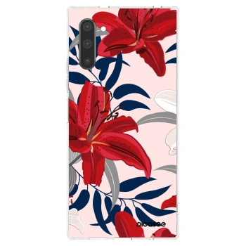 Picasee silikonový průhledný obal pro Samsung Galaxy Note 10 N970F - Red Lily