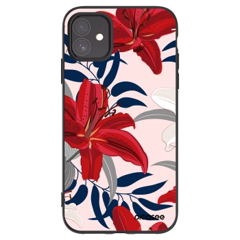 Picasee silikonový černý obal pro Apple iPhone 11 - Red Lily