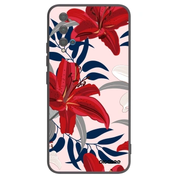 Picasee silikonový černý obal pro Huawei Nova 5T - Red Lily