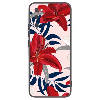Picasee silikonový černý obal pro Samsung Galaxy S20 G980F - Red Lily