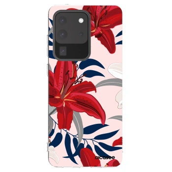 Picasee silikonový průhledný obal pro Samsung Galaxy S20 Ultra 5G G988F - Red Lily