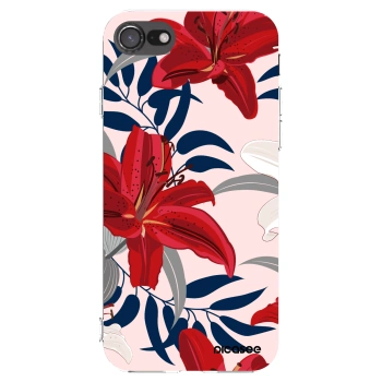 Picasee silikonový průhledný obal pro Apple iPhone SE 2020 - Red Lily