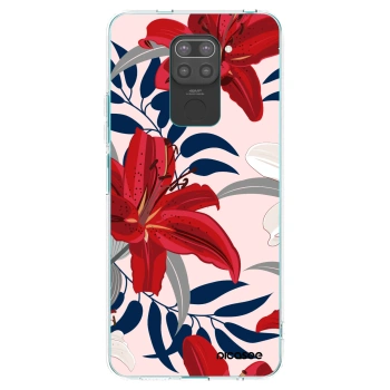 Picasee silikonový černý obal pro Xiaomi Redmi Note 9 - Red Lily