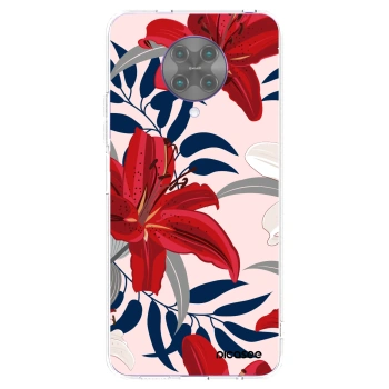 Picasee silikonový průhledný obal pro Xiaomi Poco F2 Pro - Red Lily