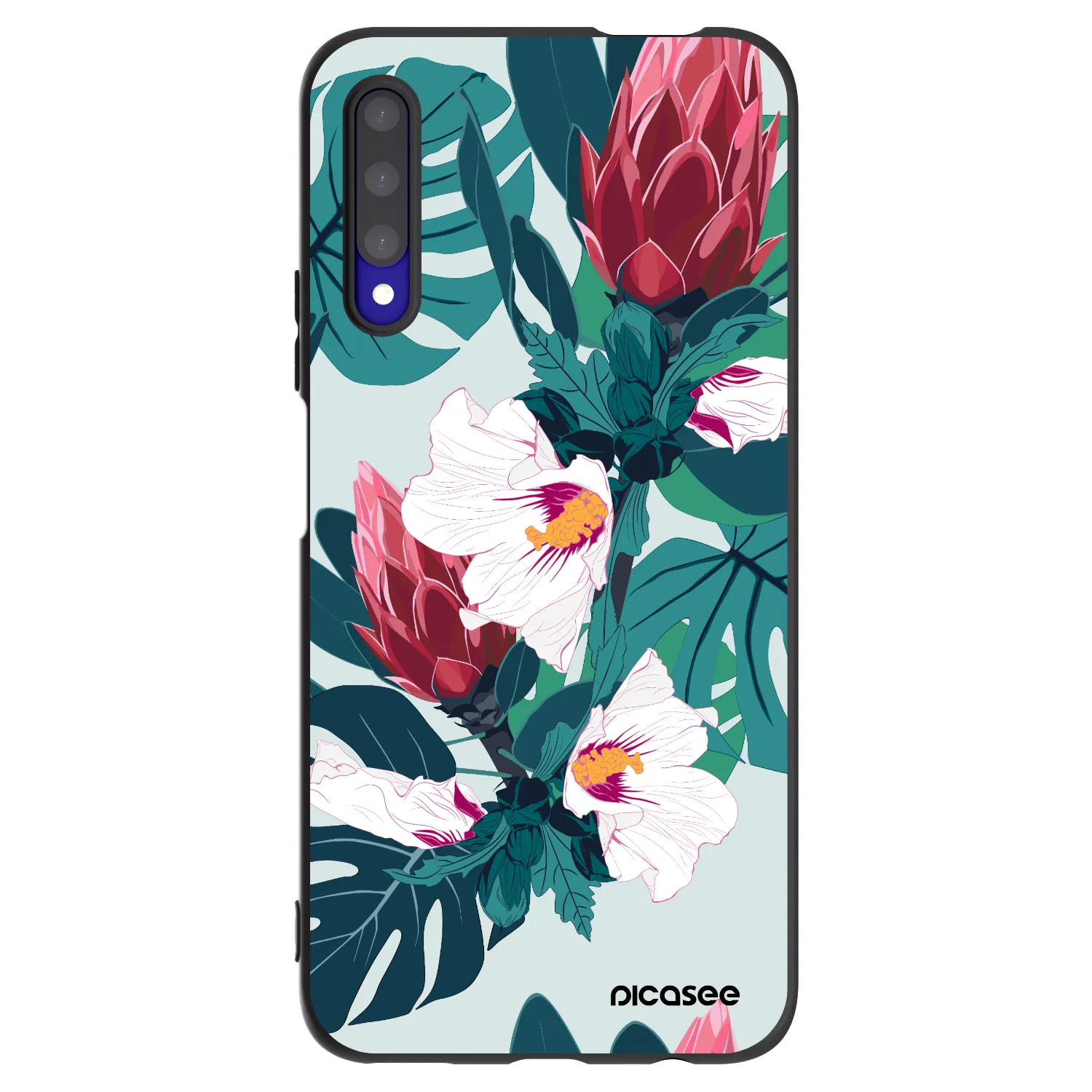 Picasee silikonový černý obal pro Honor 9X Pro - Rhododendron