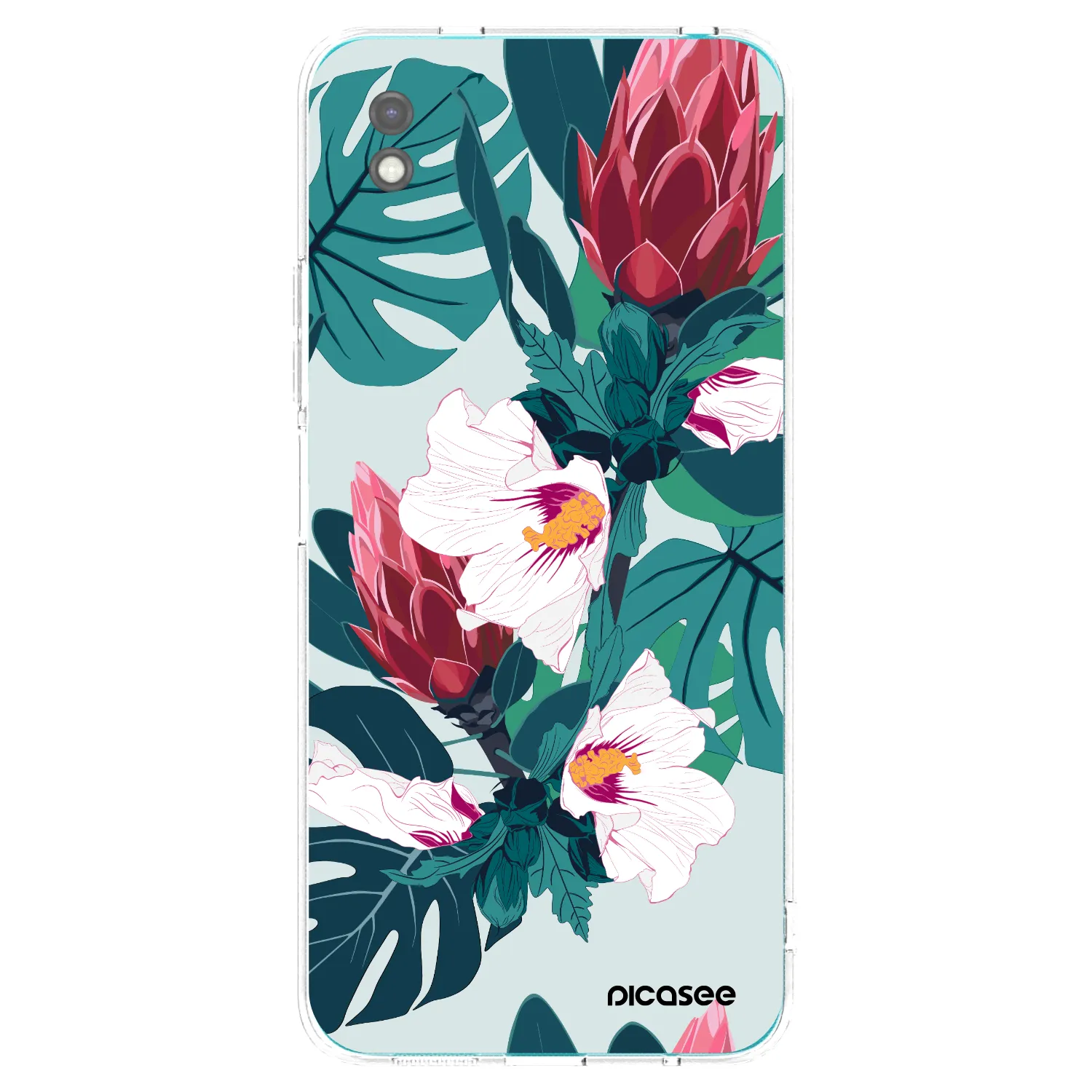 Picasee silikonový černý obal pro Xiaomi Redmi 9A - Rhododendron
