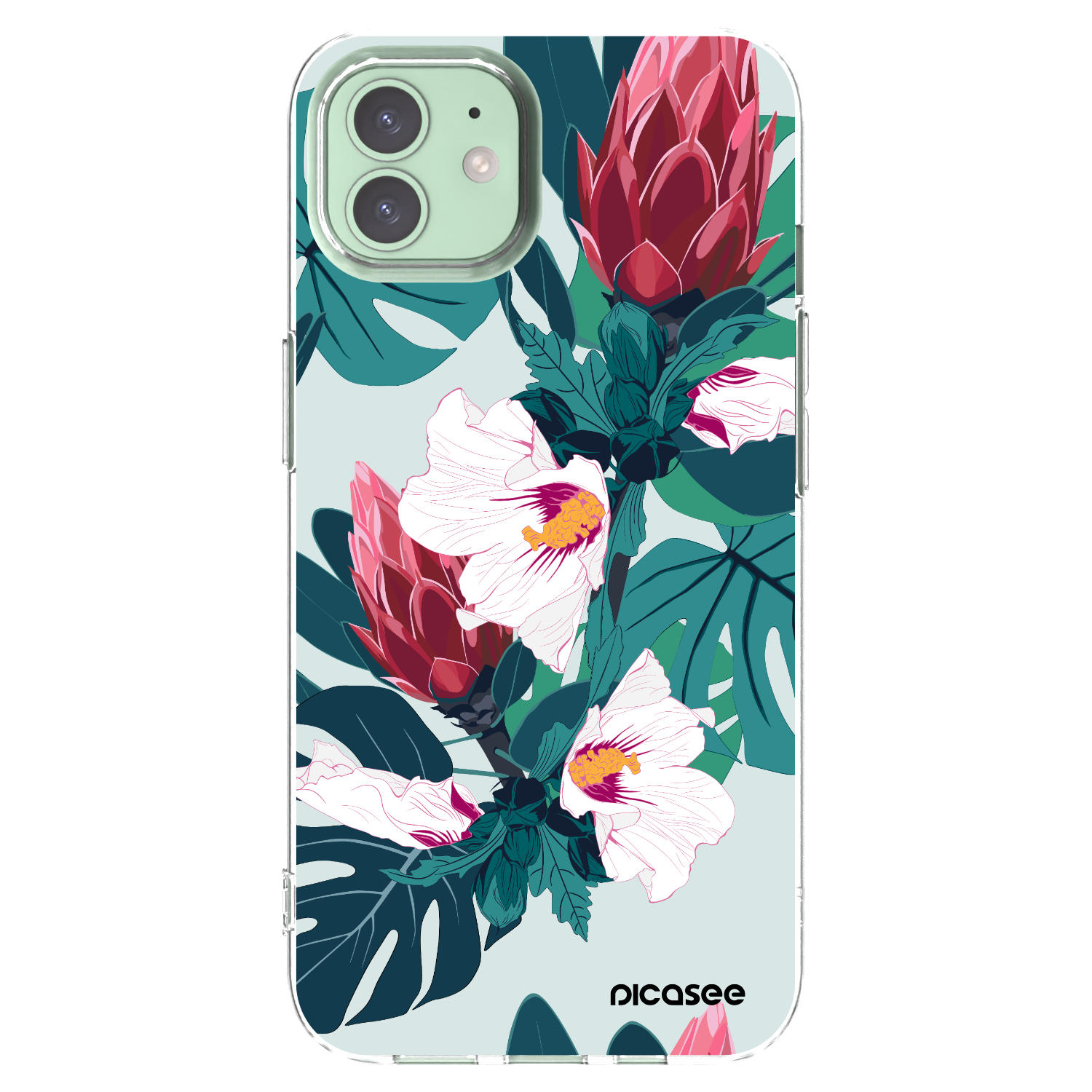 Picasee silikonový průhledný obal pro Apple iPhone 12 Pro - Rhododendron