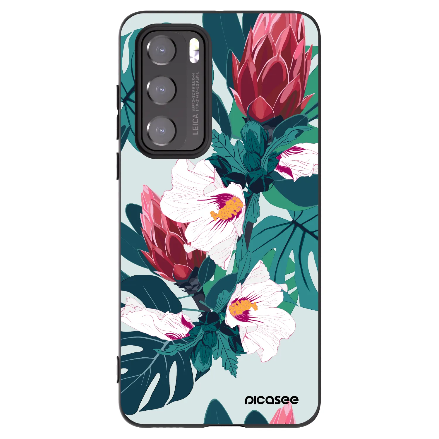 Picasee silikonový černý obal pro Huawei P40 - Rhododendron