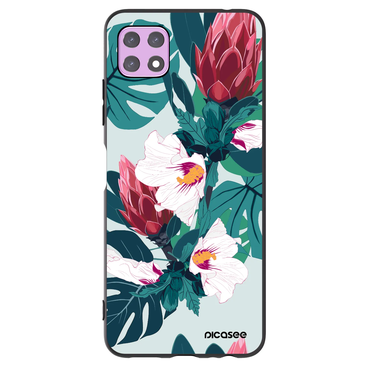 Picasee silikonový černý obal pro Samsung Galaxy A22 A226B 5G - Rhododendron