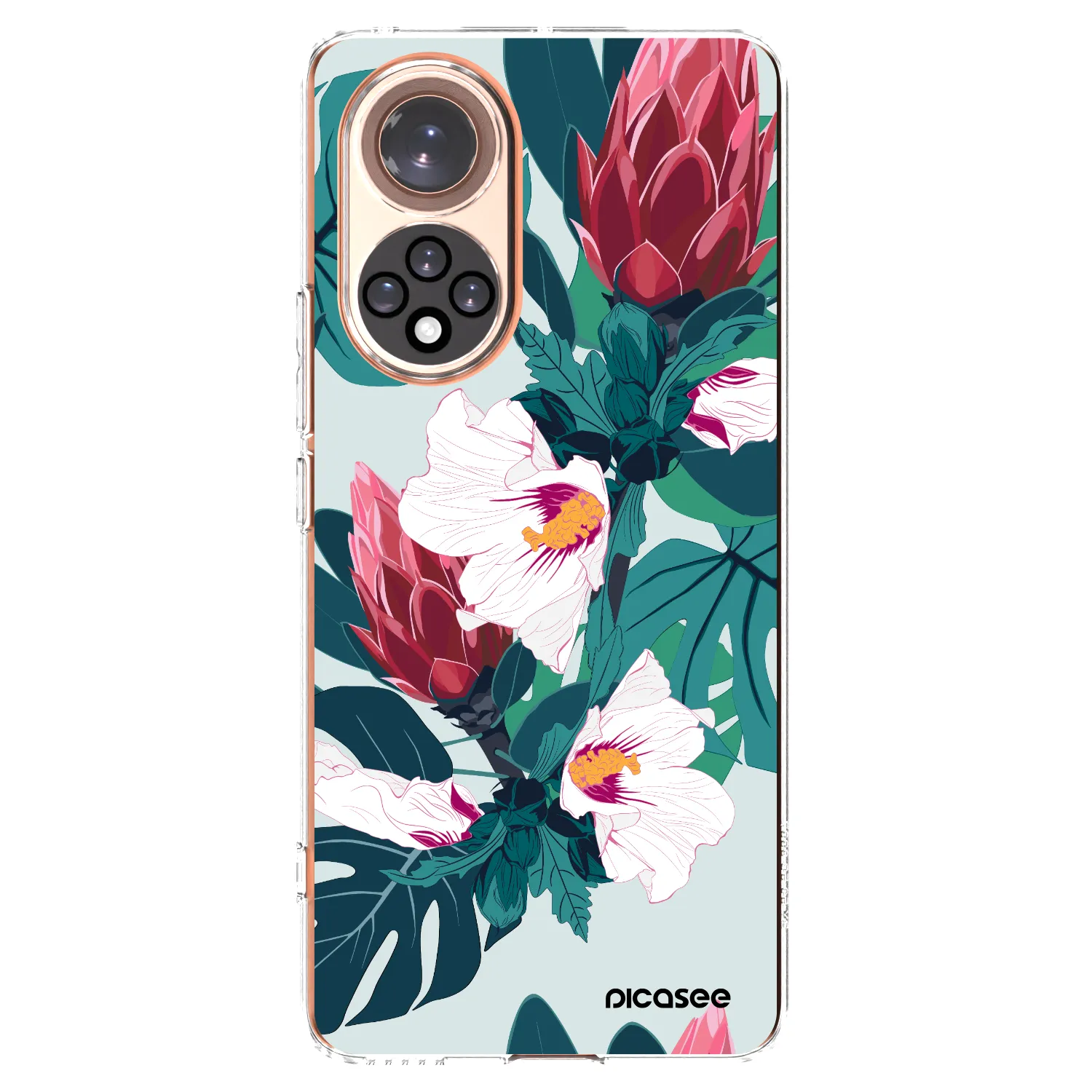 Picasee silikonový průhledný obal pro Honor 50 5G - Rhododendron