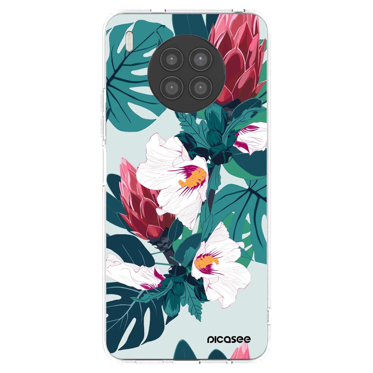 Picasee silikonový průhledný obal pro Huawei Nova 8i - Rhododendron