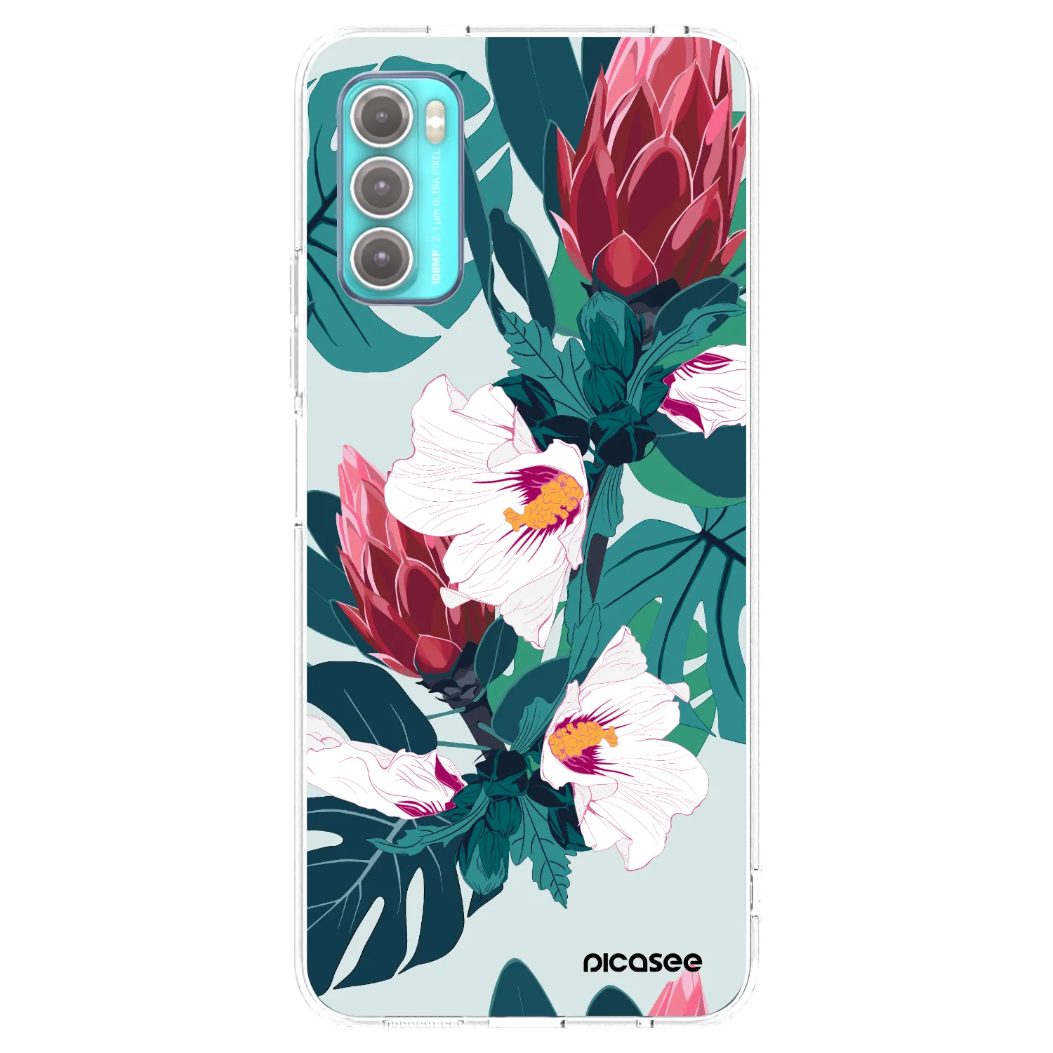 Picasee silikonový průhledný obal pro Motorola Moto G60 - Rhododendron