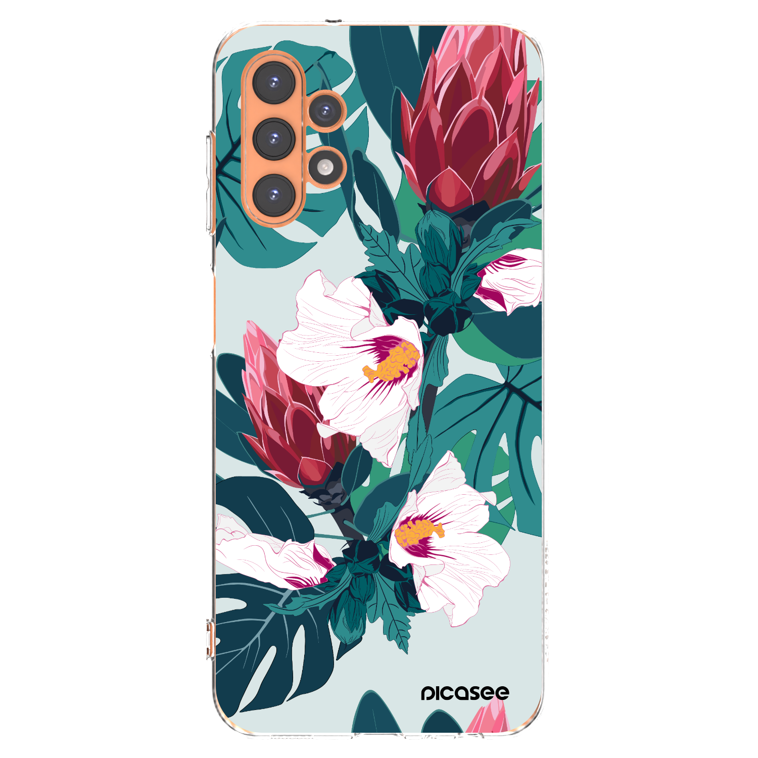 Picasee silikonový průhledný obal pro Samsung Galaxy A13 4G A135 - Rhododendron