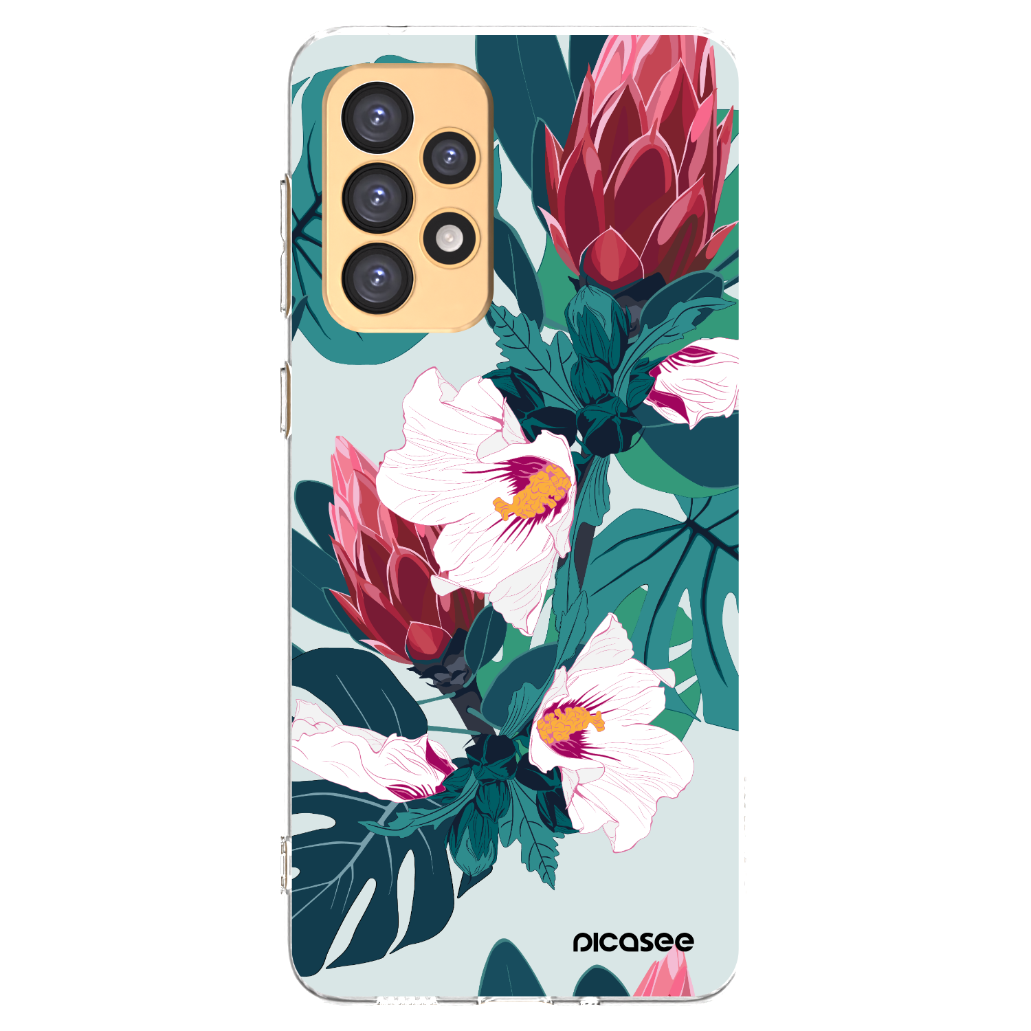 Picasee silikonový průhledný obal pro Samsung Galaxy A33 5G A336 - Rhododendron
