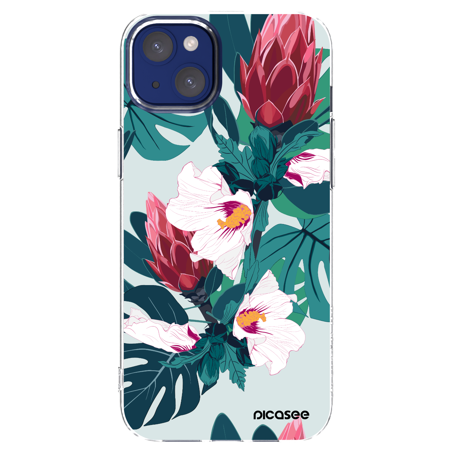 Picasee silikonový průhledný obal pro Apple iPhone 14 Plus - Rhododendron