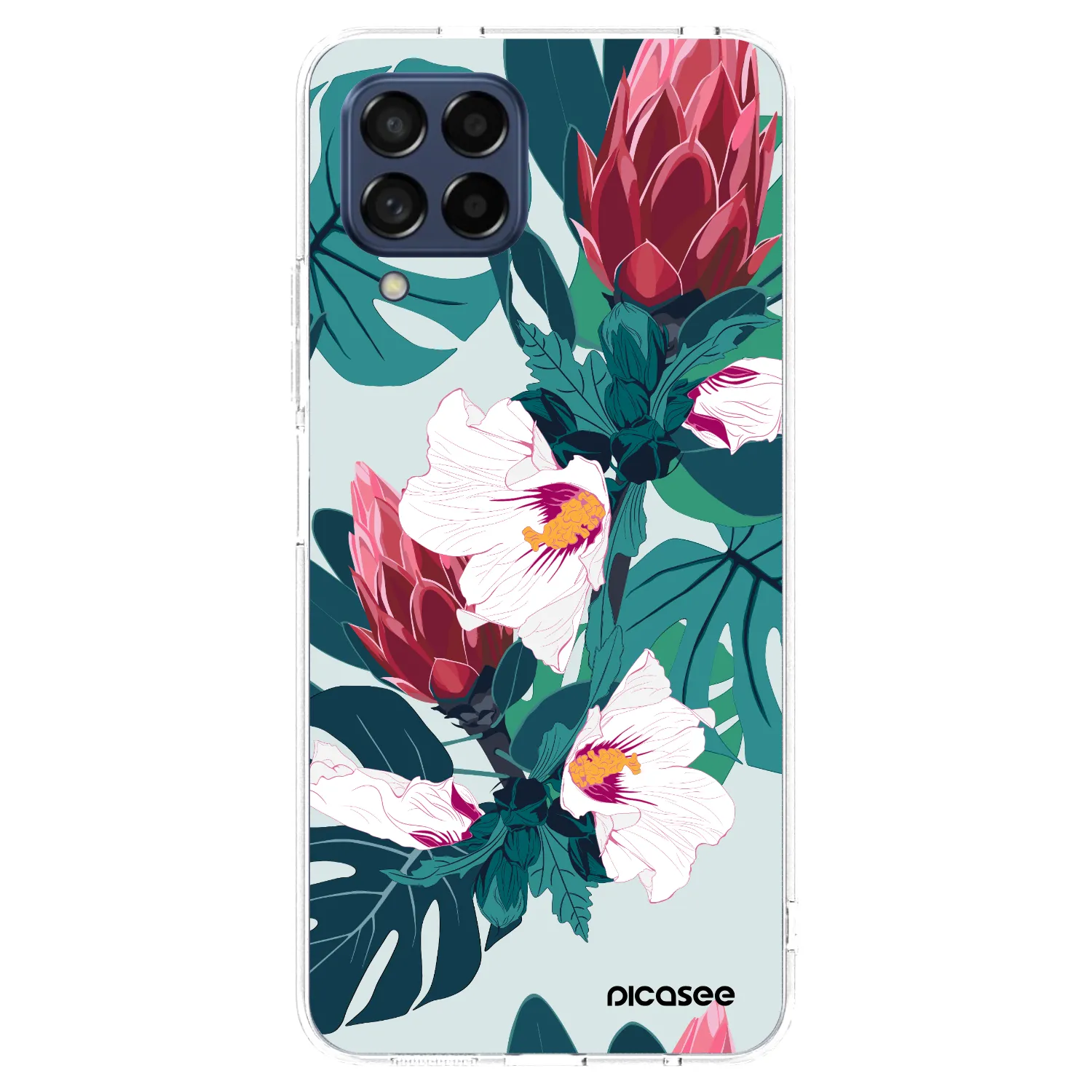 Picasee silikonový průhledný obal pro Samsung Galaxy M53 5G - Rhododendron