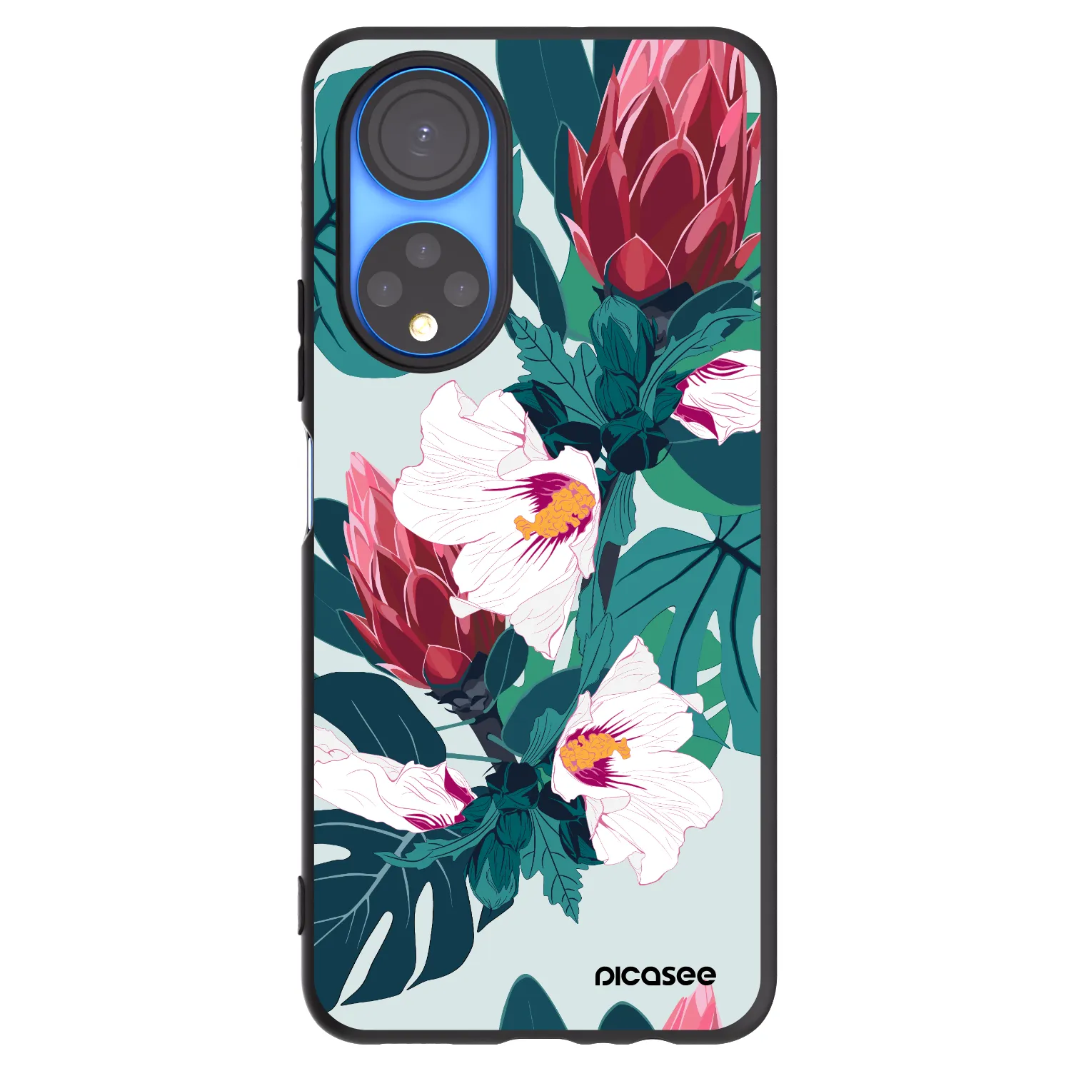 Picasee silikonový černý obal pro Honor X7 - Rhododendron