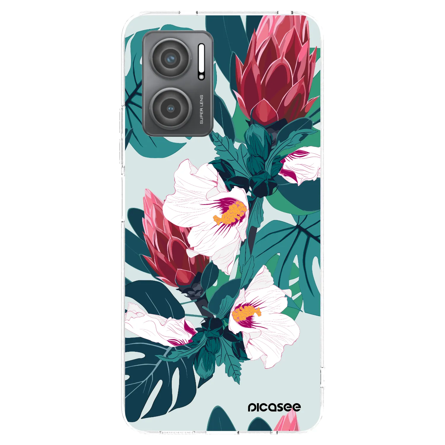 Picasee silikonový průhledný obal pro Xiaomi Redmi 10 5G - Rhododendron
