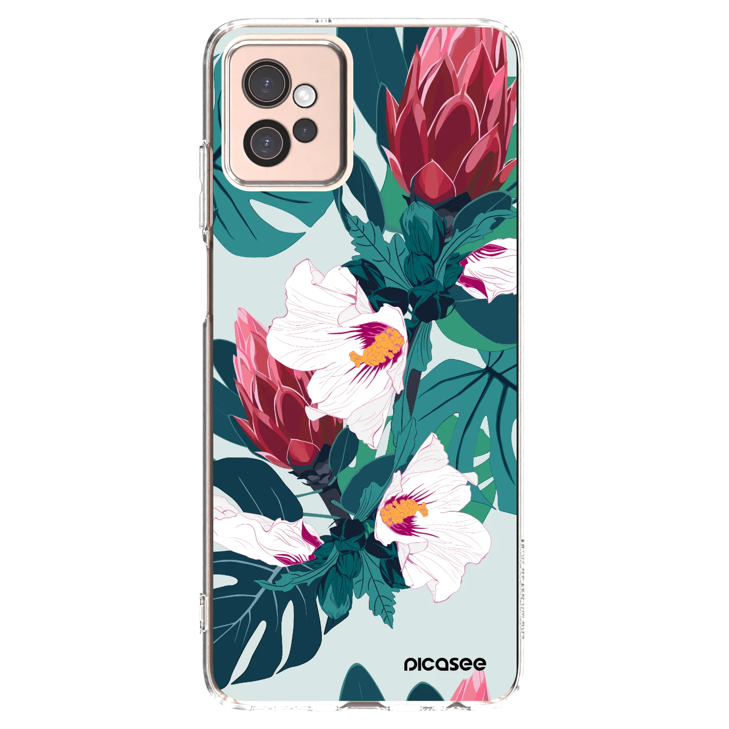 Picasee silikonový průhledný obal pro Motorola Moto G32 - Rhododendron