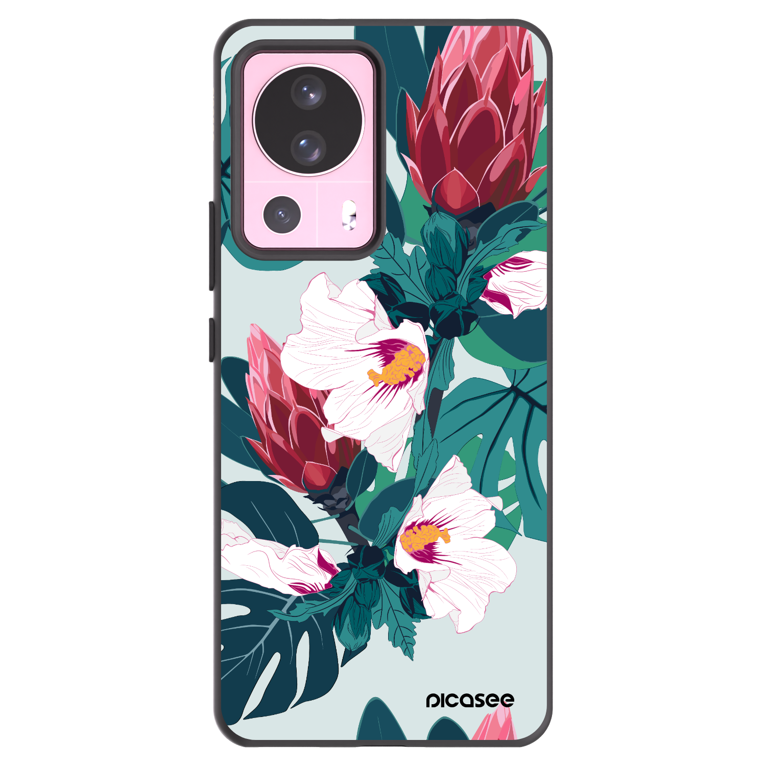 Picasee silikonový černý obal pro Xiaomi 13 Lite - Rhododendron