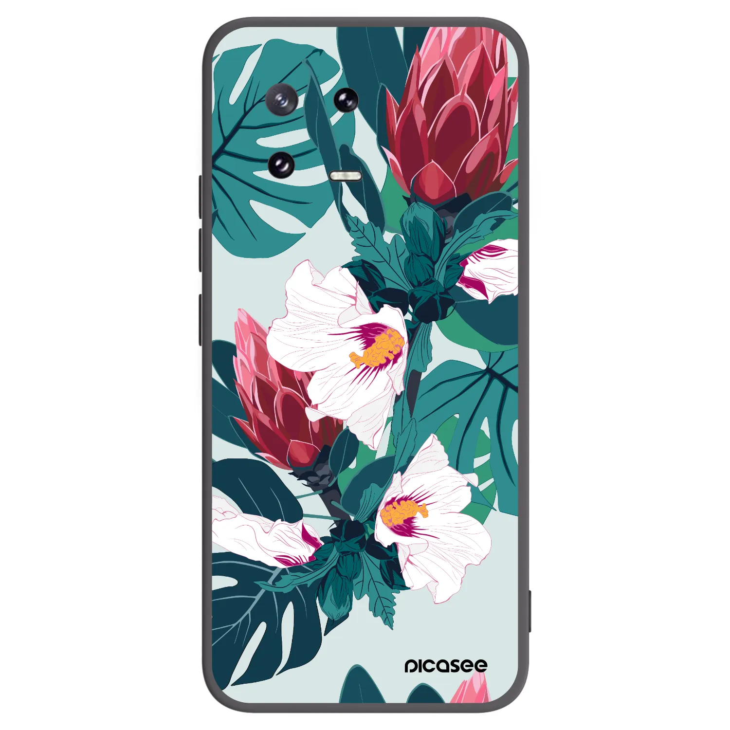 Picasee silikonový černý obal pro Xiaomi 13 Pro - Rhododendron