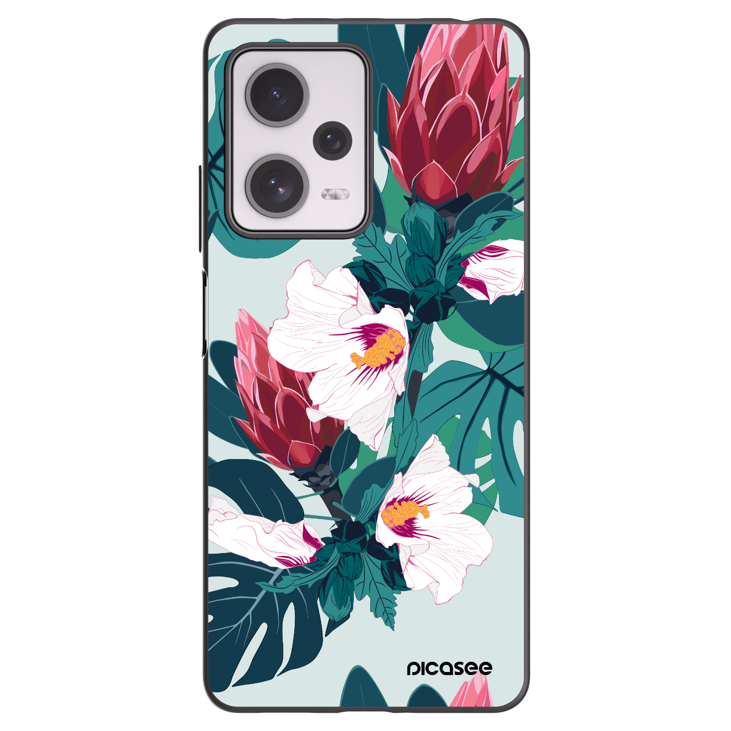 Picasee silikonový černý obal pro Xiaomi Redmi Note 12 Pro+ 5G - Rhododendron