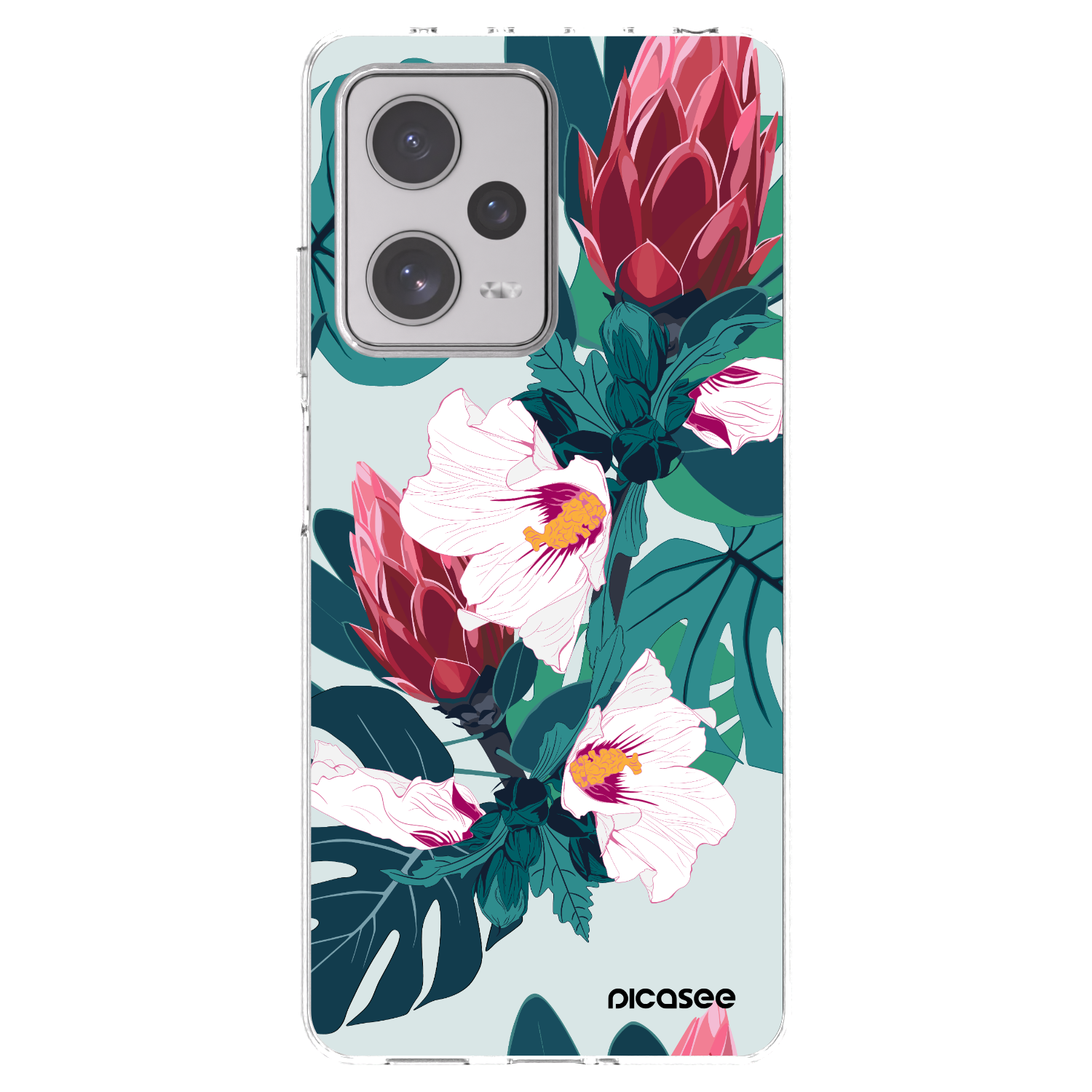 Picasee silikonový průhledný obal pro Xiaomi Redmi Note 12 Pro+ 5G - Rhododendron