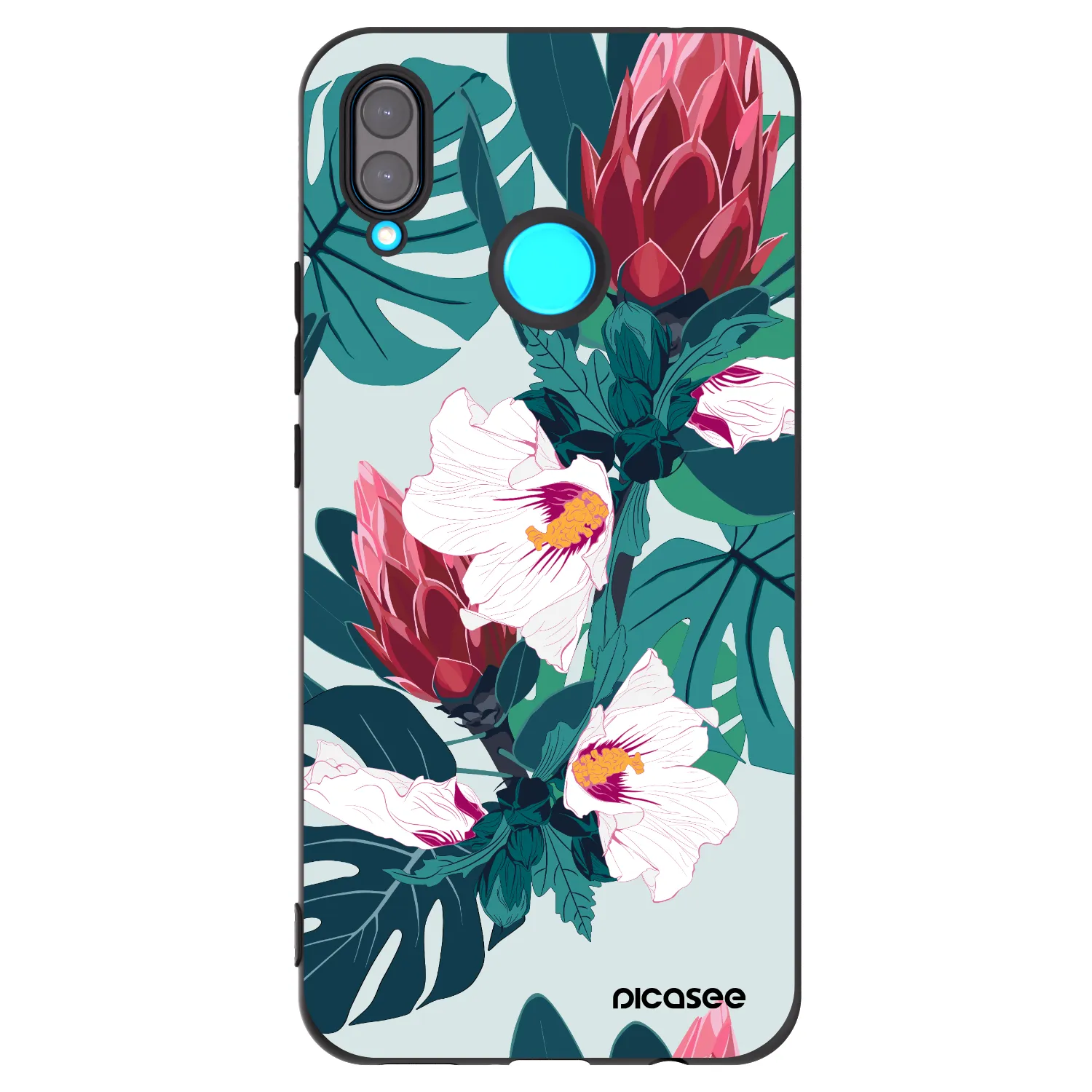 Picasee silikonový černý obal pro Huawei Nova 3i - Rhododendron