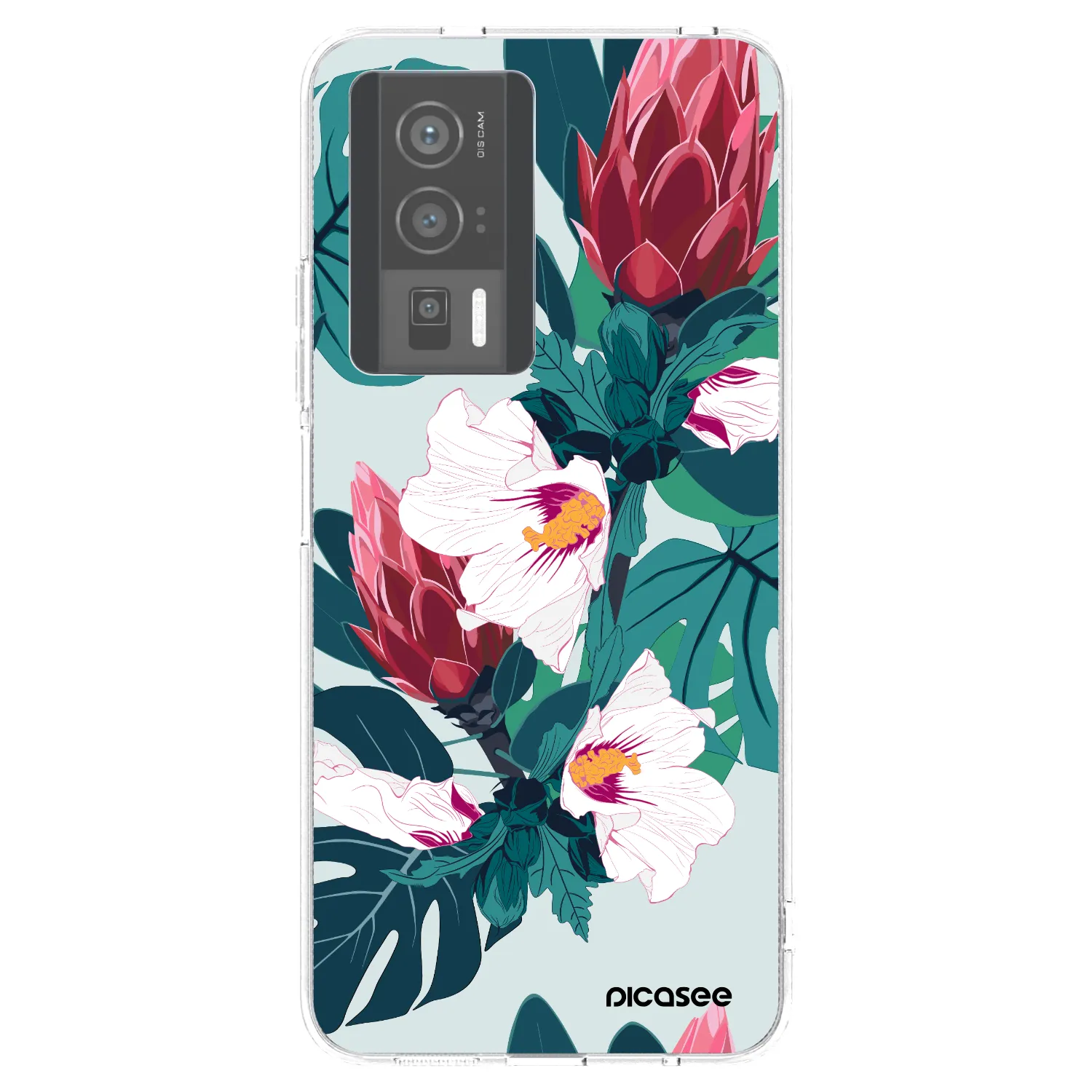 Picasee silikonový průhledný obal pro Xiaomi Poco F5 Pro 5G - Rhododendron